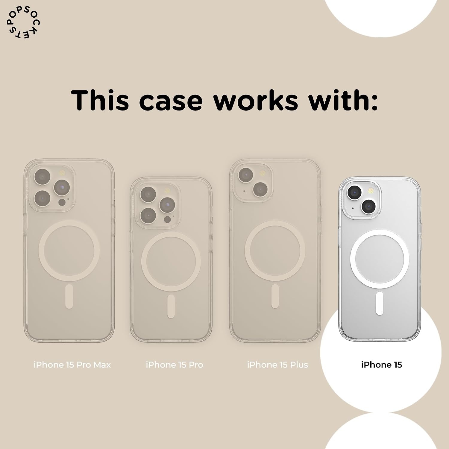 image:imagePopSockets iPhone 16 Phone Case with MagSafe Wireless Charging Compatible Disney Serene MickeyMickey Latte Check