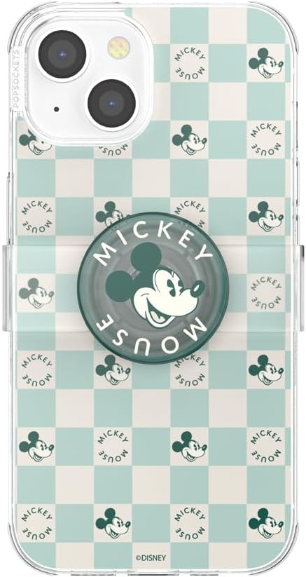 image:imagePopSockets iPhone 16 Phone Case with MagSafe Wireless Charging Compatible Disney Serene MickeyMickey Mouse Classic Check