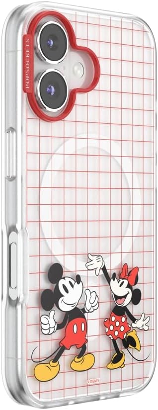 image:imagePopSockets iPhone 16 Phone Case with MagSafe Wireless Charging Compatible Disney Serene MickeyMod Mickey Minnie