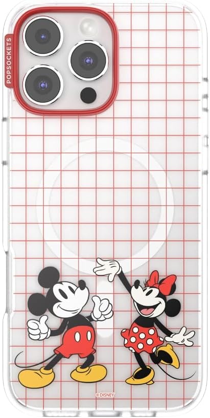 image:imagePopSockets iPhone 16 Phone Case with MagSafe Wireless Charging Compatible Disney Serene MickeyMod Mickey Minnie