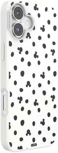 image:imagePopSockets iPhone 16 Plus Phone Case with MagSafe Wireless Charging Compatible Disney Mickey Polka Dot White