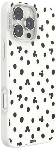 image:imagePopSockets iPhone 16 Pro Max Phone Case with MagSafe Wireless Charging Compatible Disney Mickey Polka Dot White