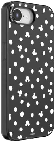 image:imagePopSockets iPhone 16E Phone Case with MagSafe Wireless Charging Compatible Disney Mickey Polka Dot Black
