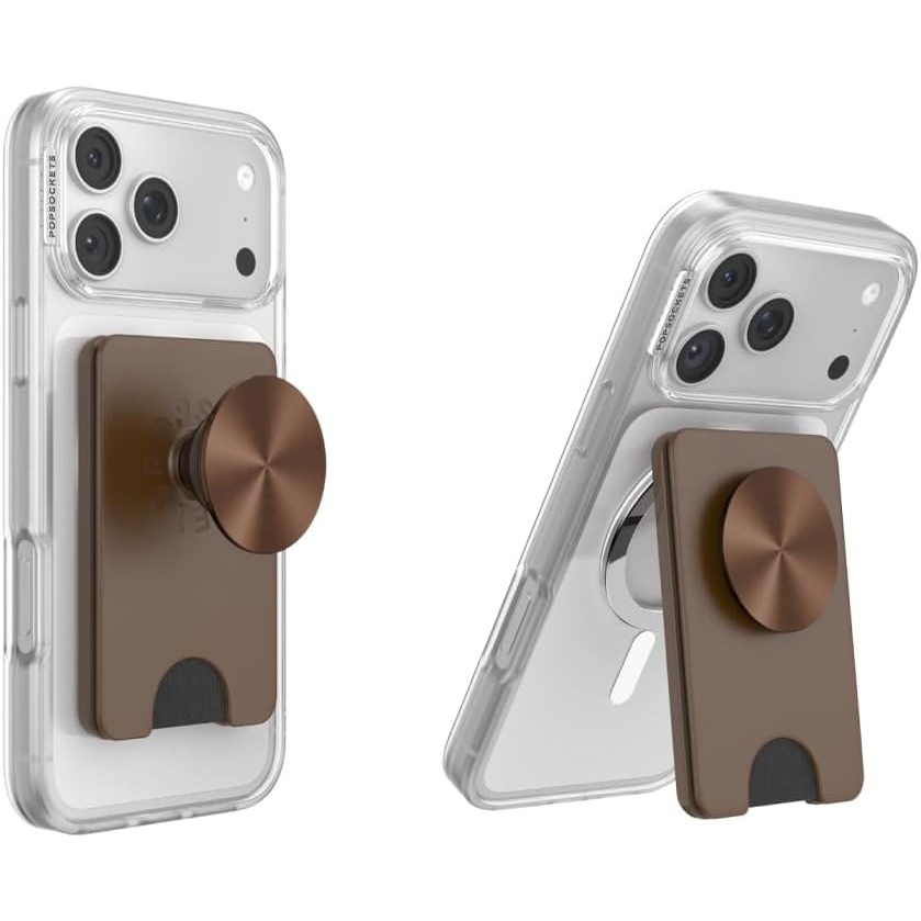 image:imagePopSockets KickOut Wallet for MagSafe Adjustable Kickstand Magnetic Stand Neutral  Cocoa Radial