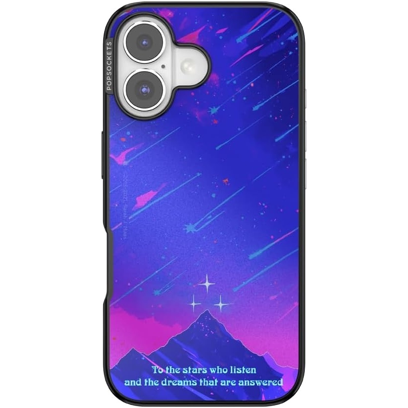 image:imagePopSockets iPhone 16 Phone Case with MagSafe Wireless Charging Compatible Bookish Mirror Starfall