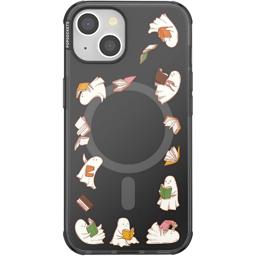 image:imagePopSockets iPhone 16 Phone Case with MagSafe Wireless Charging Compatible Bookish Spooky Book Club SmokeSpooky Book Club Smoke