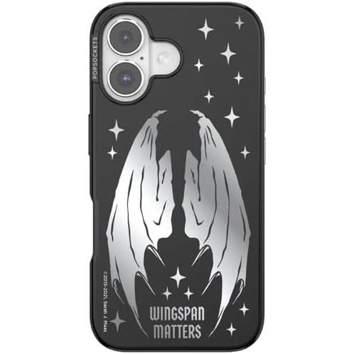 image:imagePopSockets iPhone 16 Phone Case with MagSafe Wireless Charging Compatible Bookish Wingspan