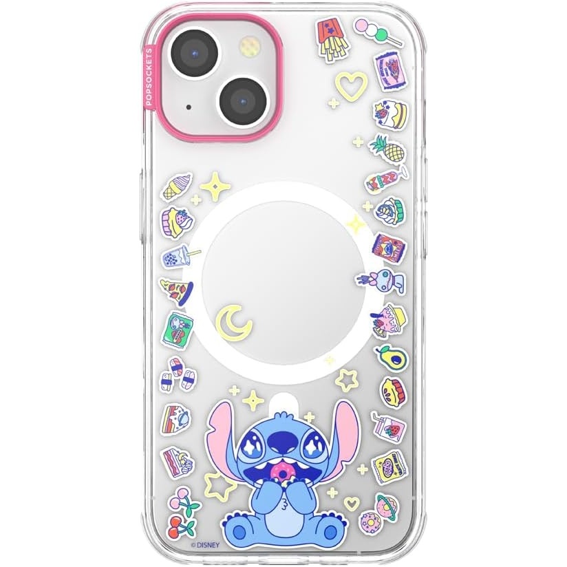 image:imagePopSockets iPhone 16 Phone Case with MagSafe Wireless Charging Compatible Disney  Mod Mickey and MinnieStitch Snack Attack