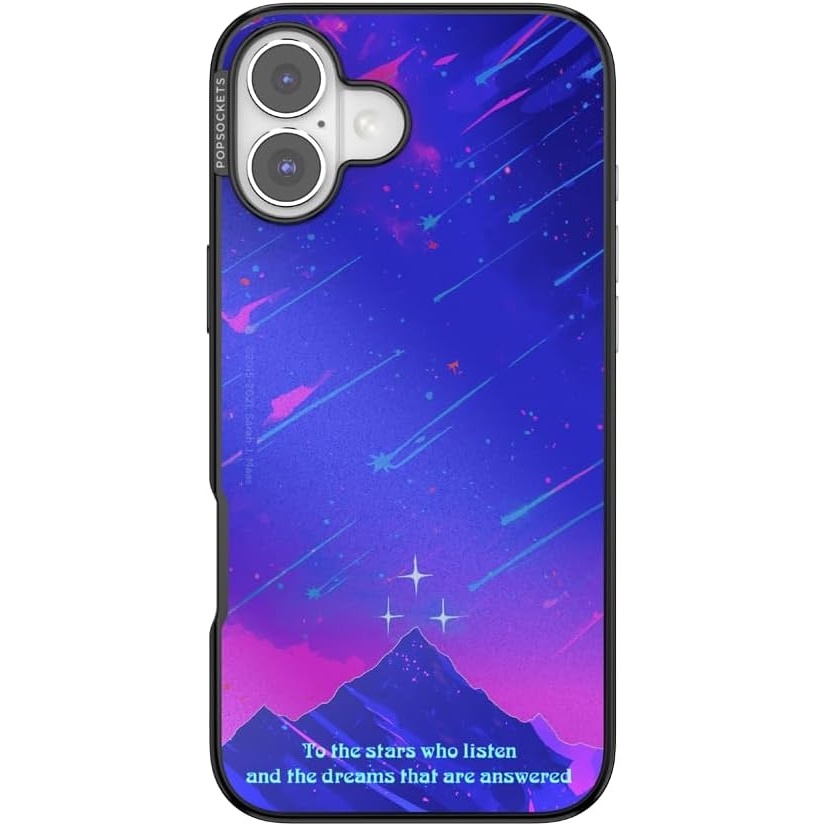 image:imagePopSockets iPhone 16 Plus Phone Case with MagSafe Wireless Charging Compatible Bookish  Mirror Starfall
