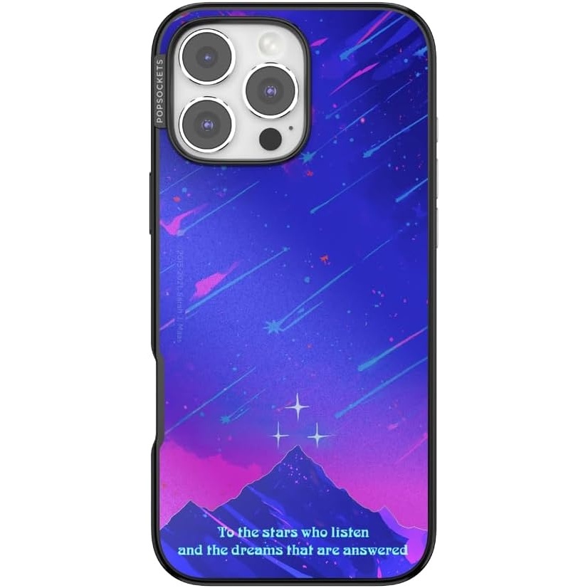 image:imagePopSockets iPhone 16 Pro Max Phone Case with MagSafe Wireless Charging Compatible Bookish Mirror Starfall