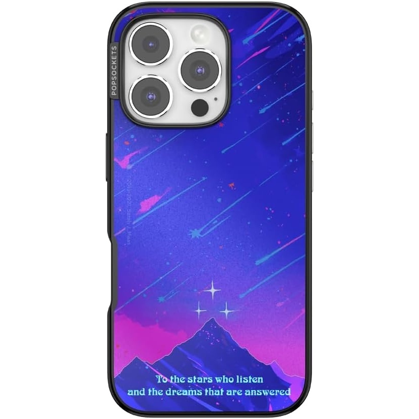image:imagePopSockets iPhone 16 Pro Phone Case with MagSafe Wireless Charging Compatible Bookish Mirror Starfall