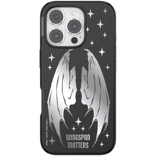image:imagePopSockets iPhone 16 Pro Phone Case with MagSafe Wireless Charging Compatible Bookish Wingspan