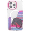 PopSockets iPhone 16 Phone Case with MagSafe, Wireless Charging Compatible, Bookish – Spooky Book Club Smoke(Curled Up With a Good Book)