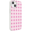PopSockets iPhone 16 Phone Case with MagSafe, Wireless Charging Compatible, Checkered – Blush Gingham(Blush Gingham)