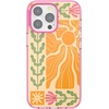 PopSockets iPhone 16 Phone Case with MagSafe, Wireless Charging Compatible, Checkered – Blush Gingham(Desert Mosaic)