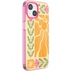 PopSockets iPhone 16 Phone Case with MagSafe, Wireless Charging Compatible, Checkered – Blush Gingham(Desert Mosaic)