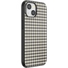 PopSockets iPhone 16 Phone Case with MagSafe, Wireless Charging Compatible, Checkered – Blush Gingham(Gingham)