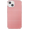 PopSockets iPhone 16 Phone Case with MagSafe, Wireless Charging Compatible, Checkered – Blush Gingham(Red Gingham)