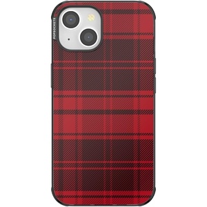 PopSockets iPhone 16 Phone Case with MagSafe, Wireless Charging Compatible, Checkered – Blush Gingham(Buffalo Check)
