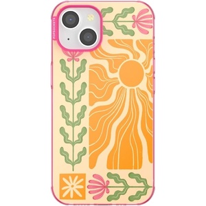 PopSockets iPhone 16 Phone Case with MagSafe, Wireless Charging Compatible, Checkered – Blush Gingham(Desert Mosaic)