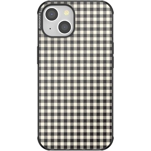 PopSockets iPhone 16 Phone Case with MagSafe, Wireless Charging Compatible, Checkered – Blush Gingham(Gingham)