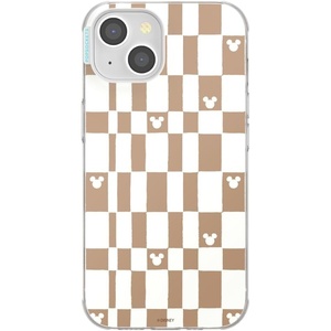 PopSockets iPhone 16 Phone Case with MagSafe, Wireless Charging Compatible, Disney – Mod Mickey and Minnie(Mickey Latte Check)